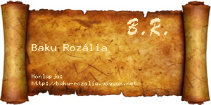 Baku Rozália névjegykártya