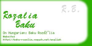 rozalia baku business card